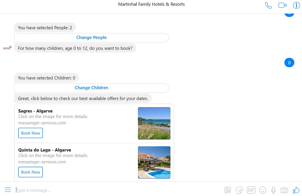 Hotel Booking with Facebook Messenger - STAAH